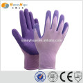 Guantes de nylon púrpura de seguridad sunnyhope